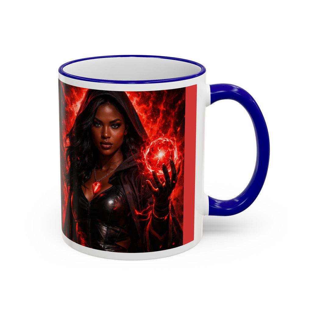 Dark Romance Couple Mug — Red Flame Accent Rim & Handle (11oz, 15oz)