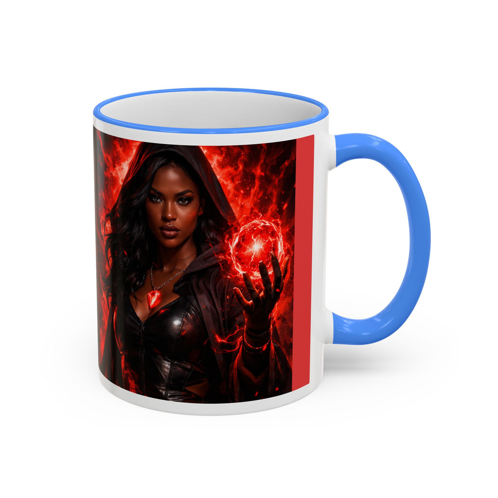 Dark Romance Couple Mug — Red Flame Accent Rim & Handle (11oz, 15oz)
