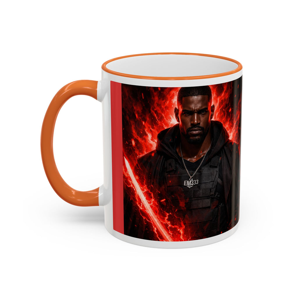Dark Romance Couple Mug — Red Flame Accent Rim & Handle (11oz, 15oz)