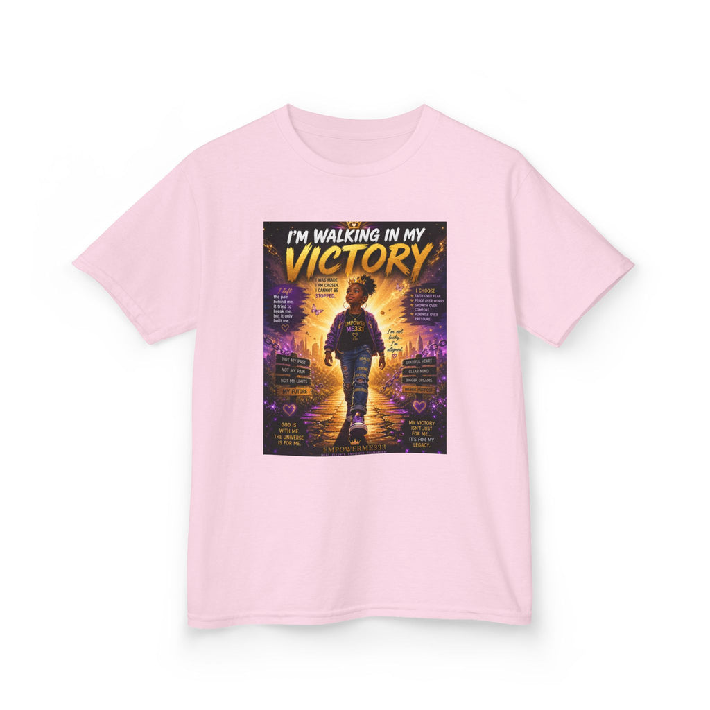 Kids Victory T‑Shirt — "I'm Walking in My Victory" Inspirational Tee for Boys & Girls